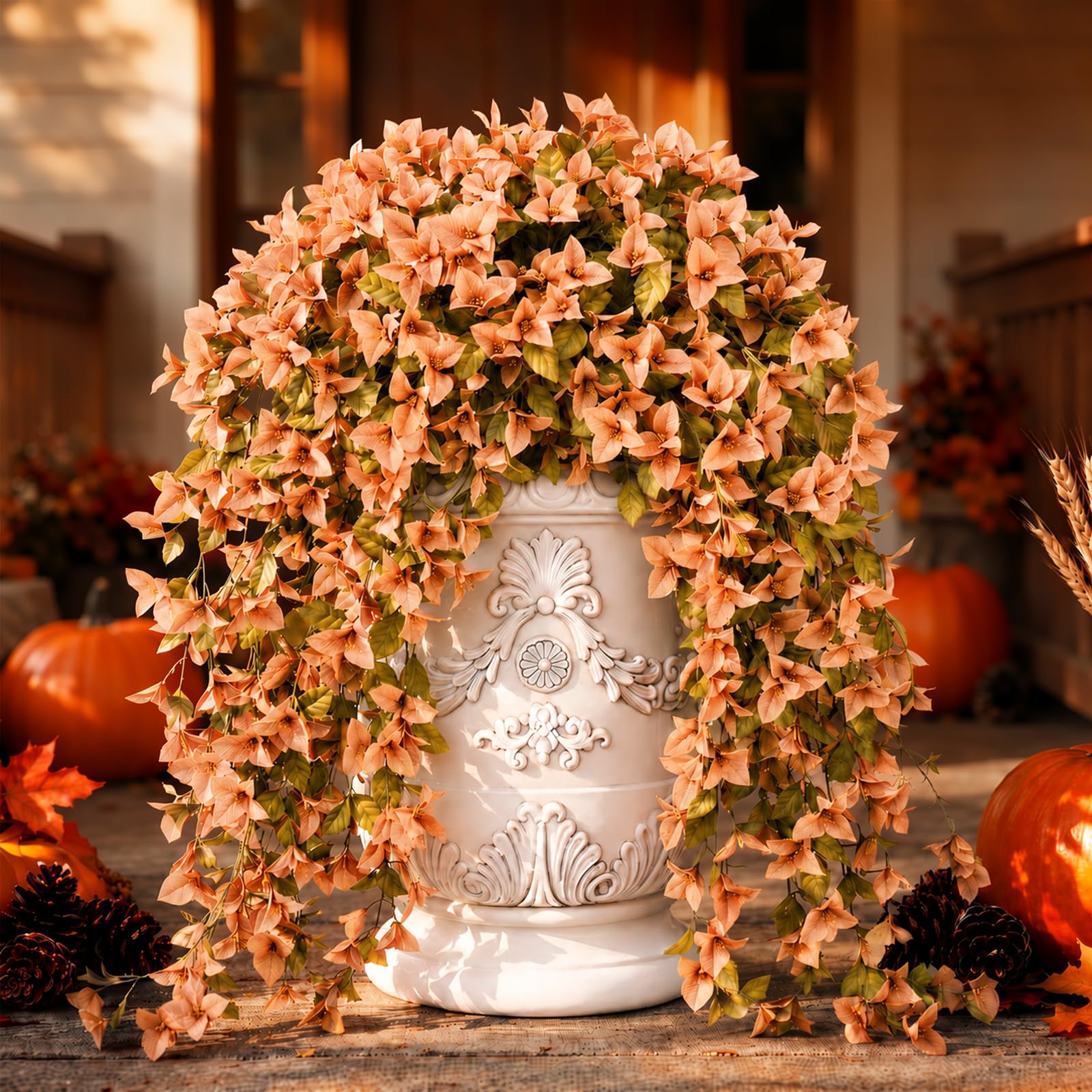 Amazon.com: Lewondr Artificial Fall Hanging Flowers UV Resistant