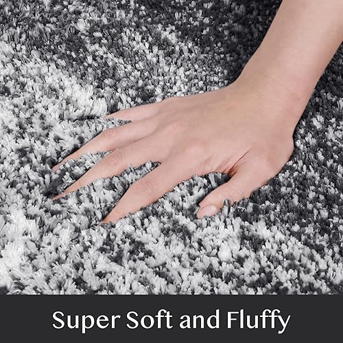 Miniatura 3 de KMAT Tapete de baño,32 x 47 pulgadas, lujoso, suave, lanudo, absorbente, antideslizante, tapete de corredor de peluche para poner en la tina y la