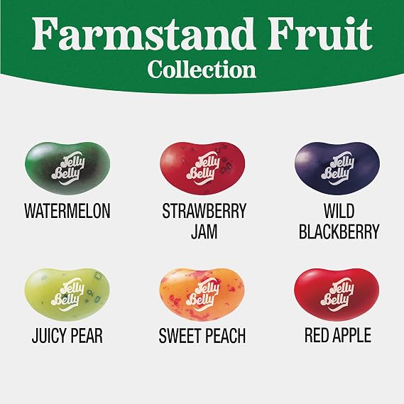 Jelly Belly Farmstand Fruit Jelly Bean Collection Grab & Go Bags - Pack of 3 sold in Jelly Belly Bag