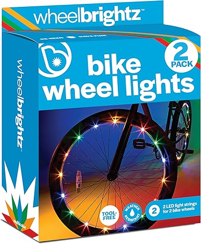 Wheelbrightz - Luces LED para rueda de bicicleta, brillantes y coloridas - Se adaptan a neumáticos delanteros o traseros - Tubo resistente a la