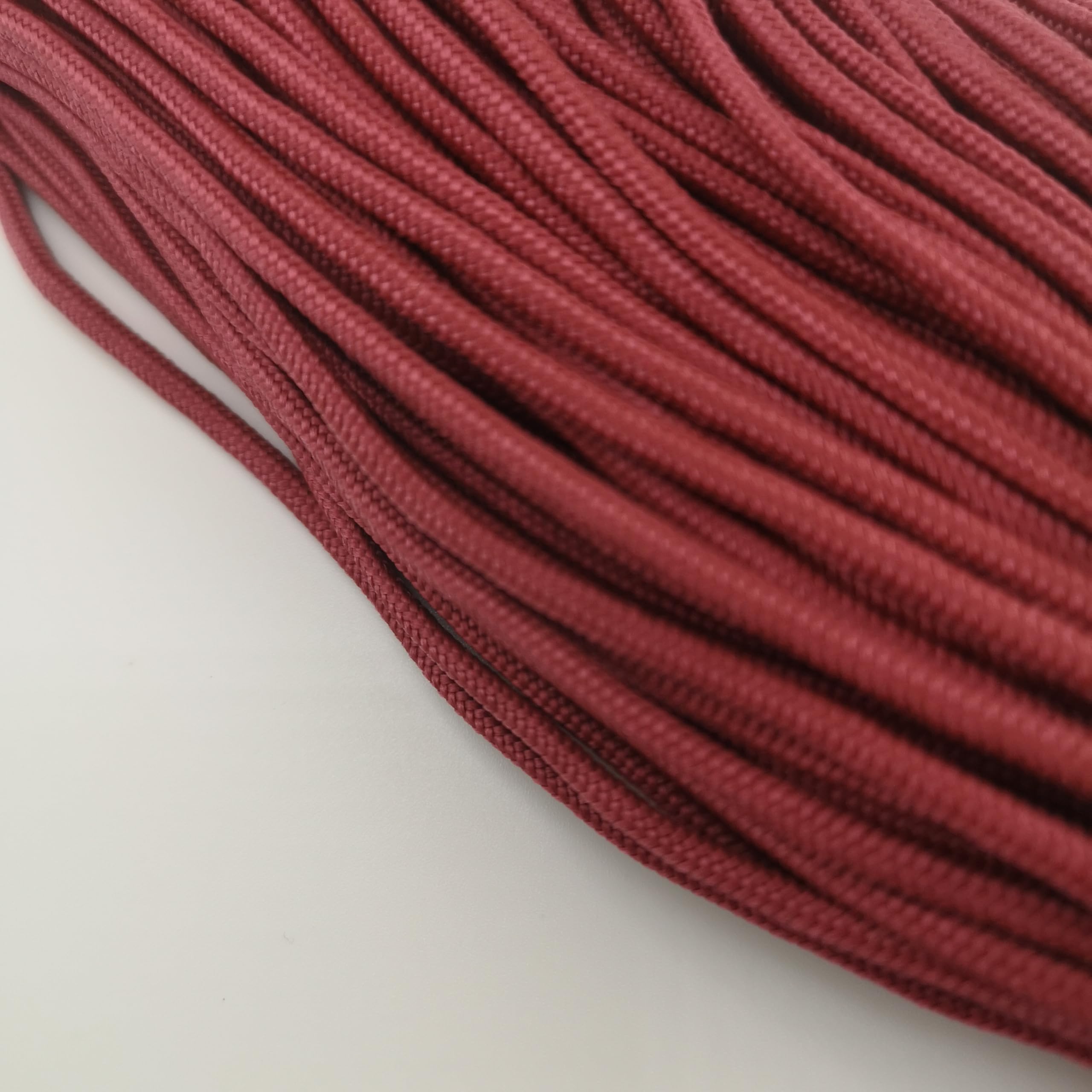 2mm Paracord Rope – Durable Nylon Cord for Crafts & Outdoor Gear - For Hiking, Camping, Tent, Crafting, DIY, Bushcraft, Lanyard, DIY (Burgundy, 10 meters)