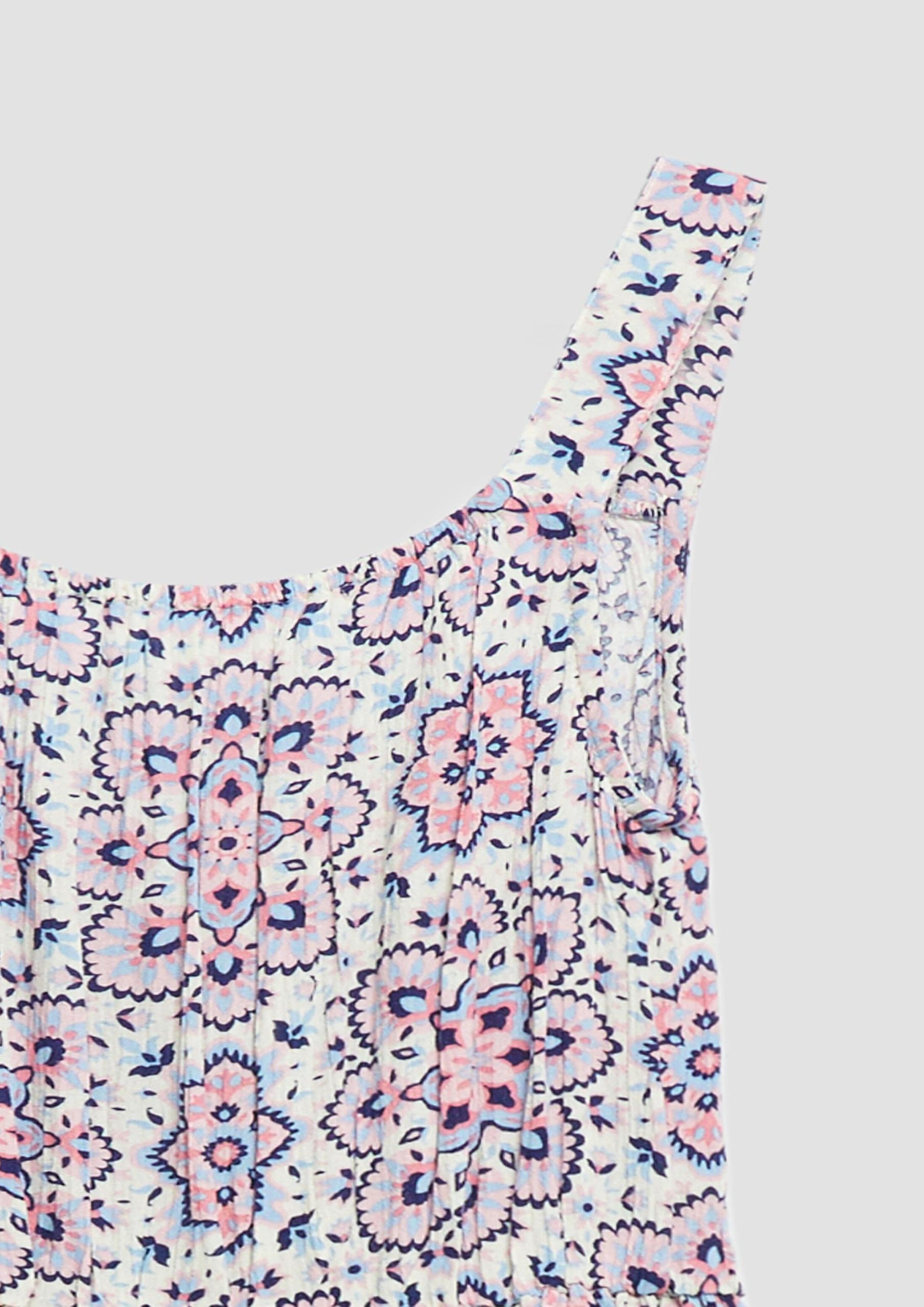 s.Oliver Midi-Kleid aus Crinkle-Viskose