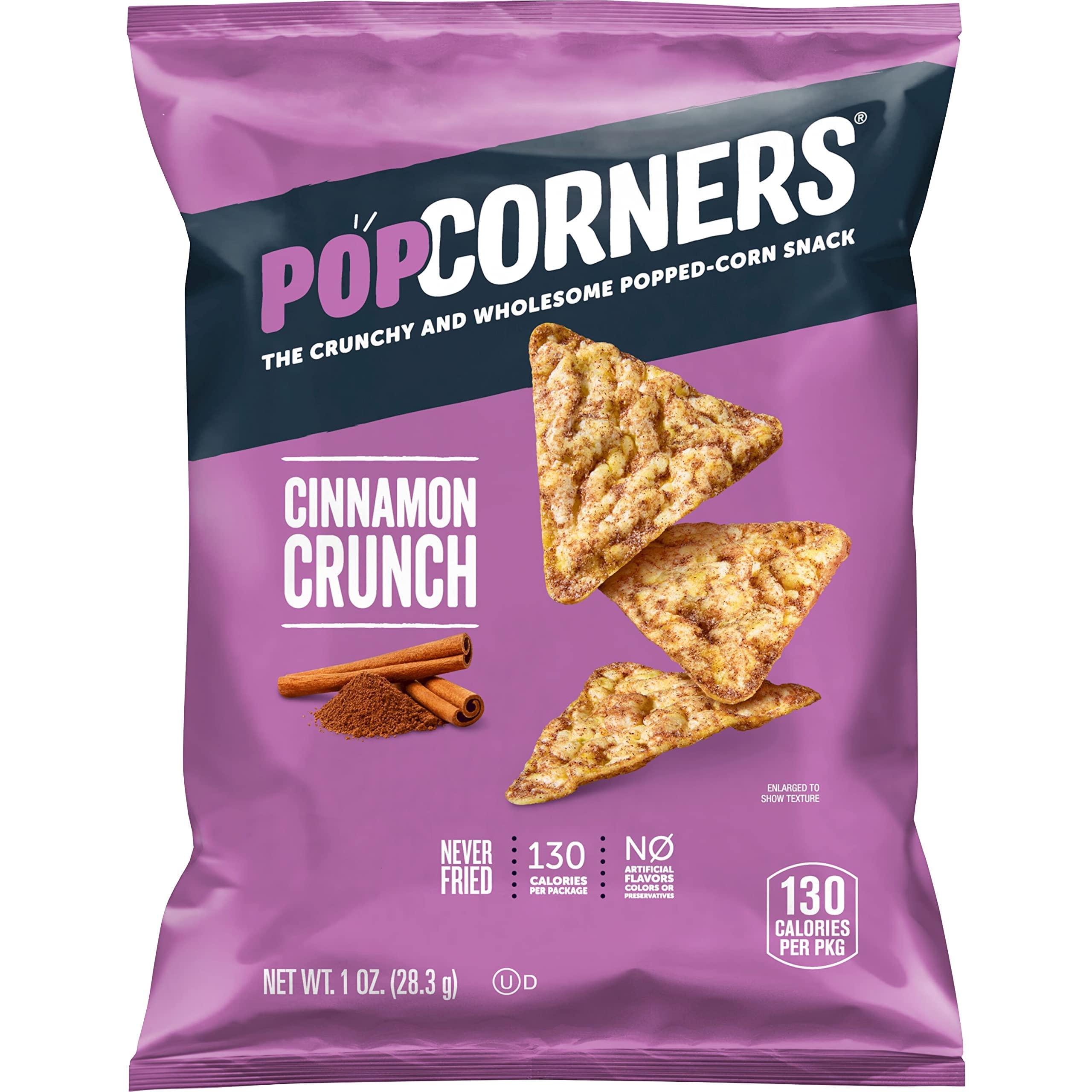Amazon.com: PopCorners Gluten-Free Popped Corn Snacks, Cinnamon Crunch, 1  oz bags, 20 Count