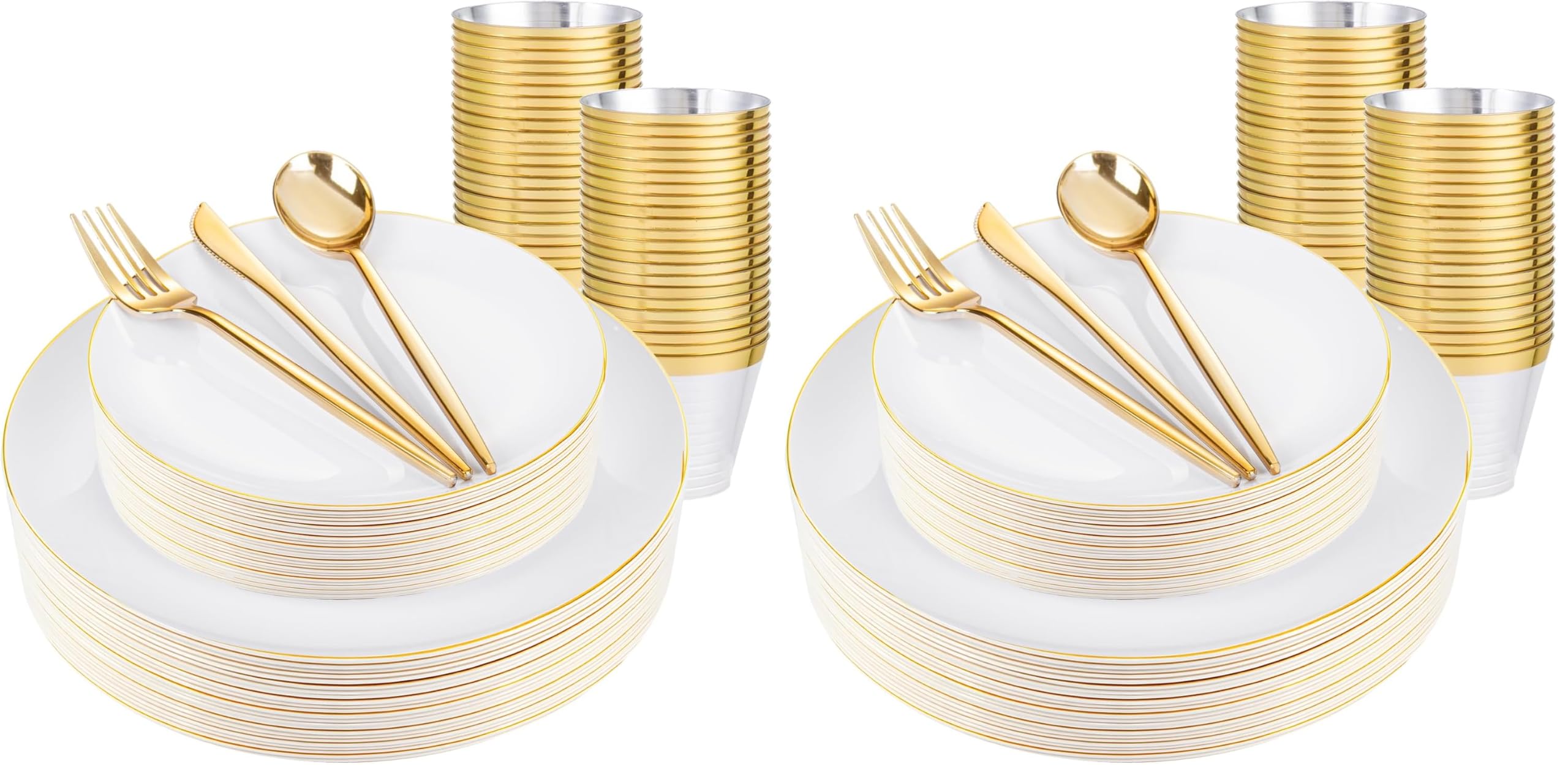 150 Ivory Plastic Plates - Party & Event Supplies -14