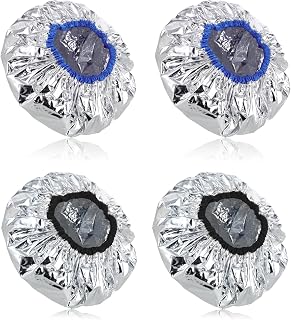 4PCS Aluminum Foil Heat Cap for Deep Conditioning, Waterproof Dustproof Thickened Shower Caps Reusable Heat Cap Processing Caps for Home and Salon Use, Hair Dyeing and Hot Oil Treatment Tools