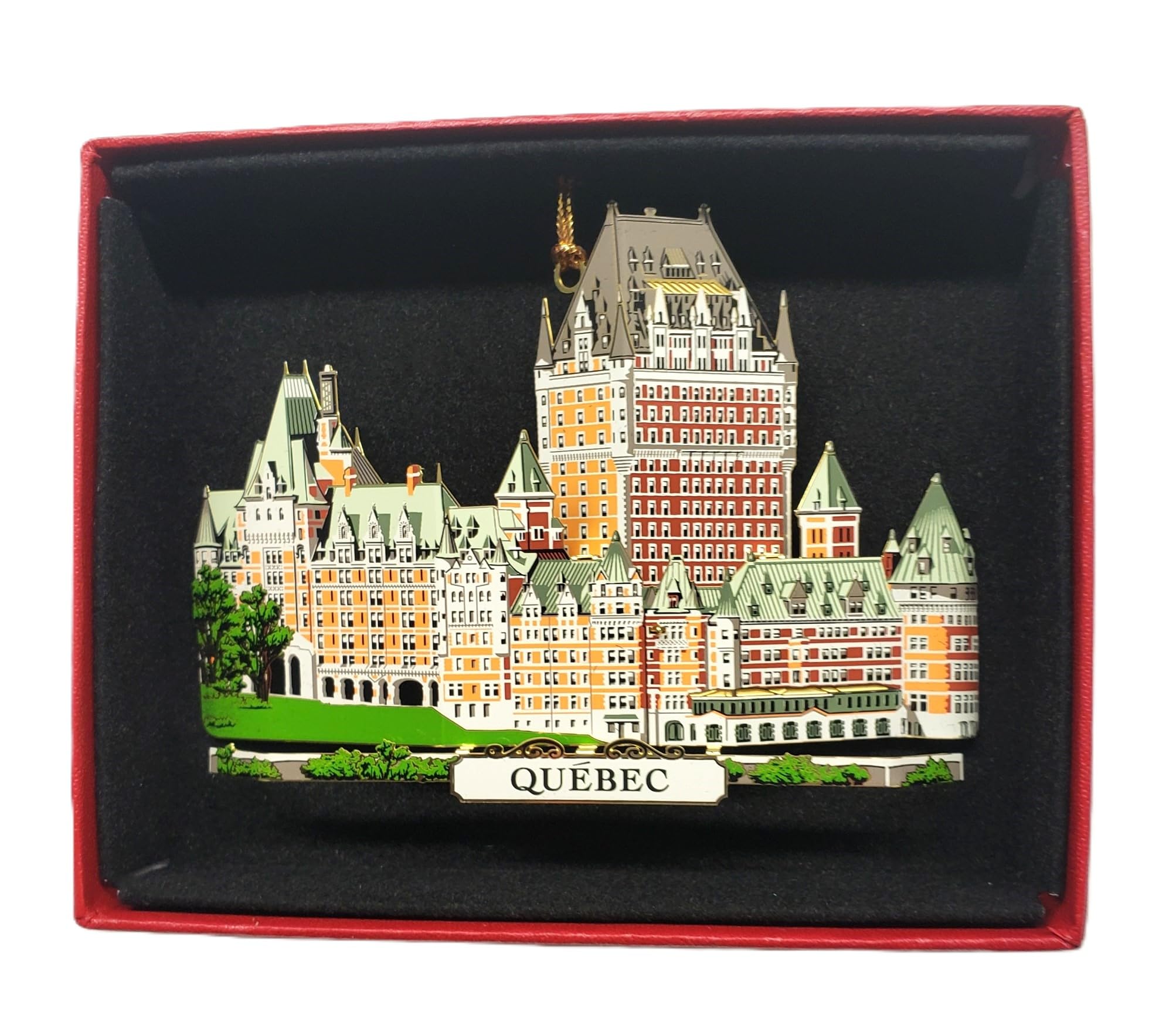Canadian Treasures Multi Colored Quebec Canada Ornament Brass Chateau Frontenac