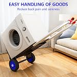 Functional Folding Hand Truck Portable Folding Trolley For Easy Maneuvering Practical Cart For Urbans Shoppers