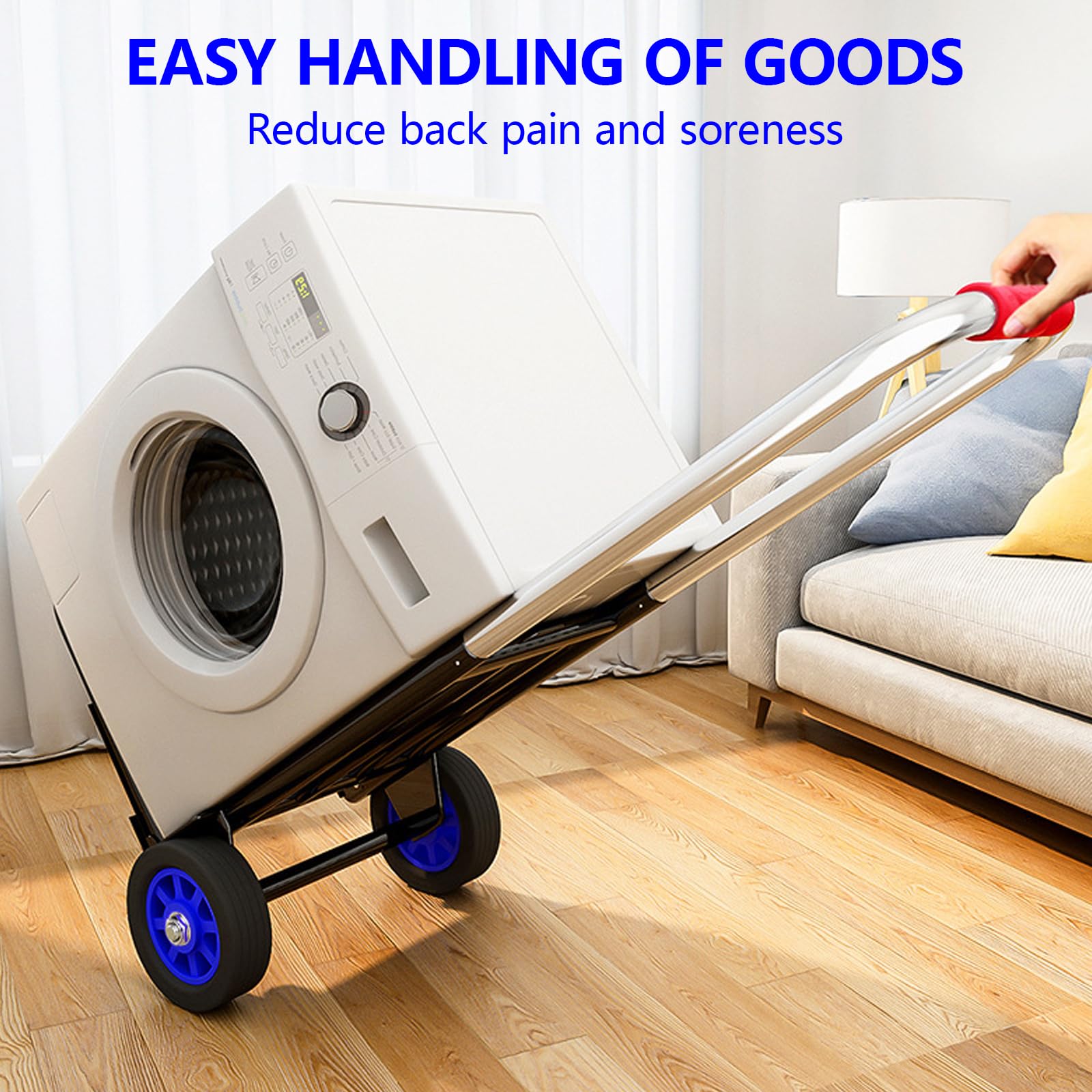 Carrello a mano pieghevole multiuso portatile per casa e giardino