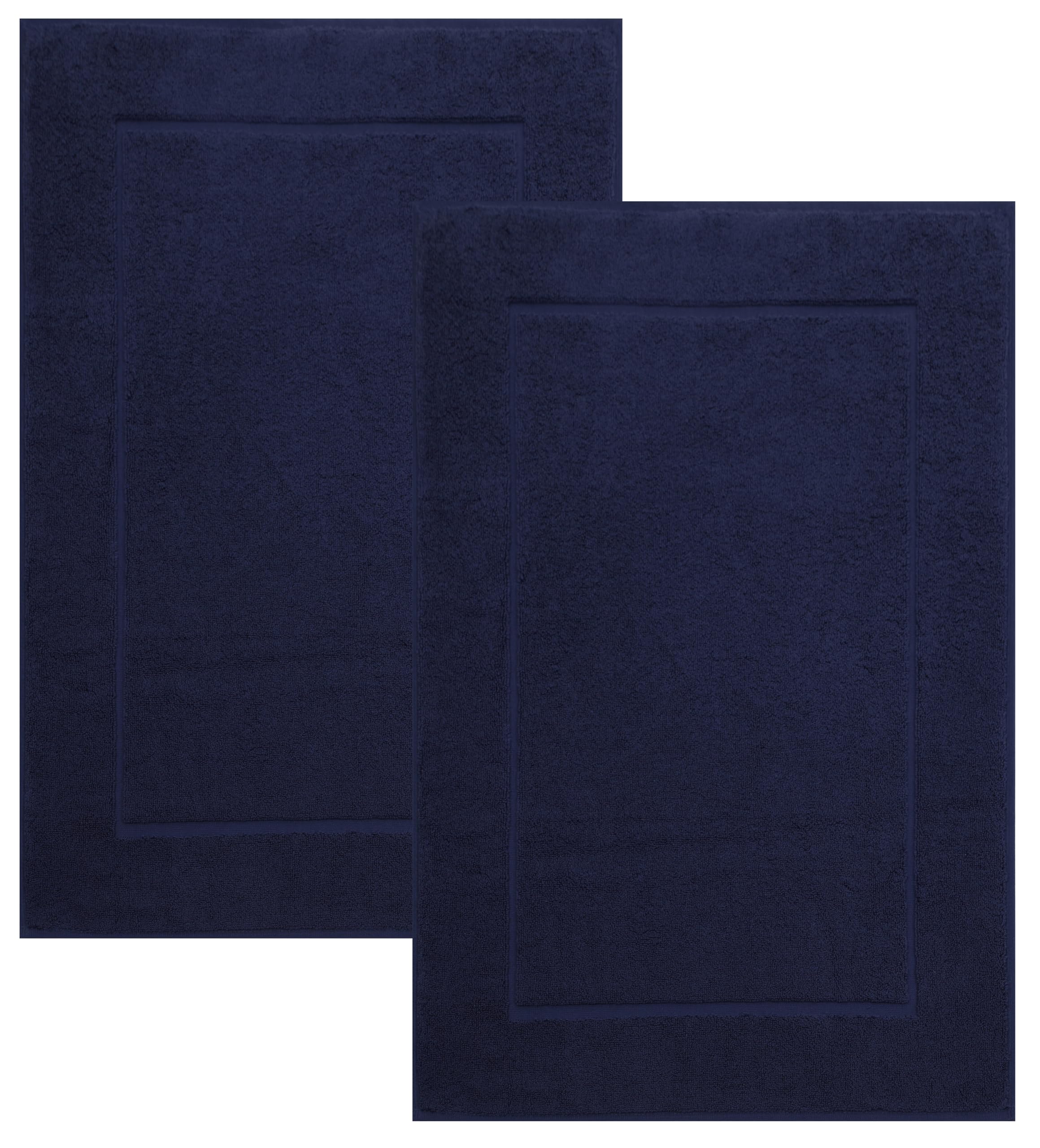Betz Badvorleger Premium 50x70 cm 2er Set – Badematten aus 100% Baumwolle, ca. 650 g/m², Oeko-TEX® Standard 100, saugstark & weich Farbe dunkelblau
