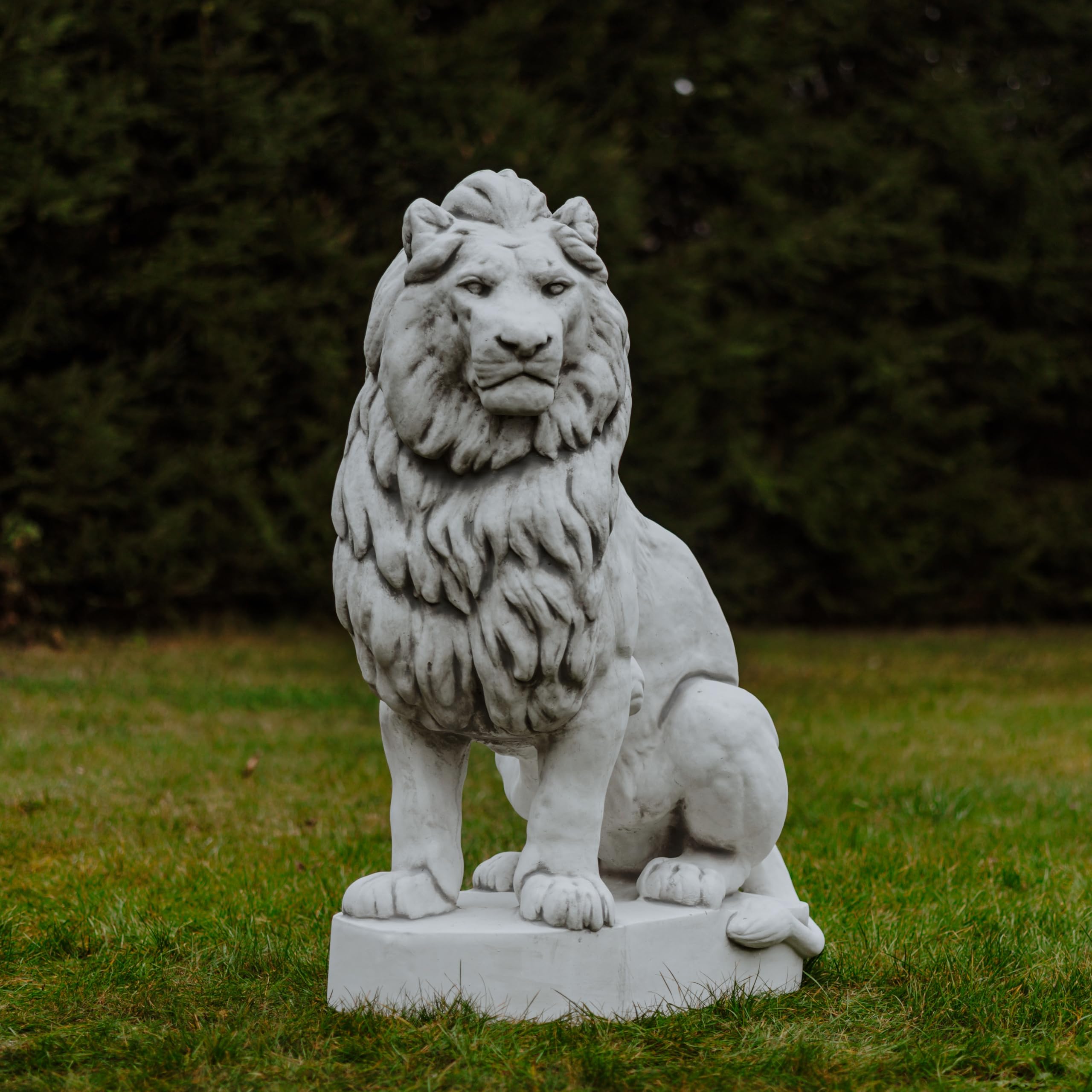 Statuetta Teschio Messicano In Pietra - 33 Cm, Colore Grigio, 13 Kg, Resistente Al Gelo Per Giardino E Interni - 6