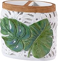 Vista 8 de Avanti Linens - Vaso, organizador de encimera, decoración del hogar inspirada en los tropicales (colección Viva Palm)