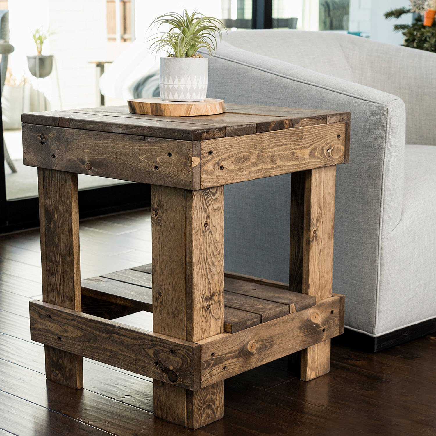 Rustic Rectangular End Table Custom Rustic Farmhouse End Table Large Custom Farmhouse Dining Table