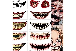 Realistic Halloween Clown Tattoos for Spooky Pranks