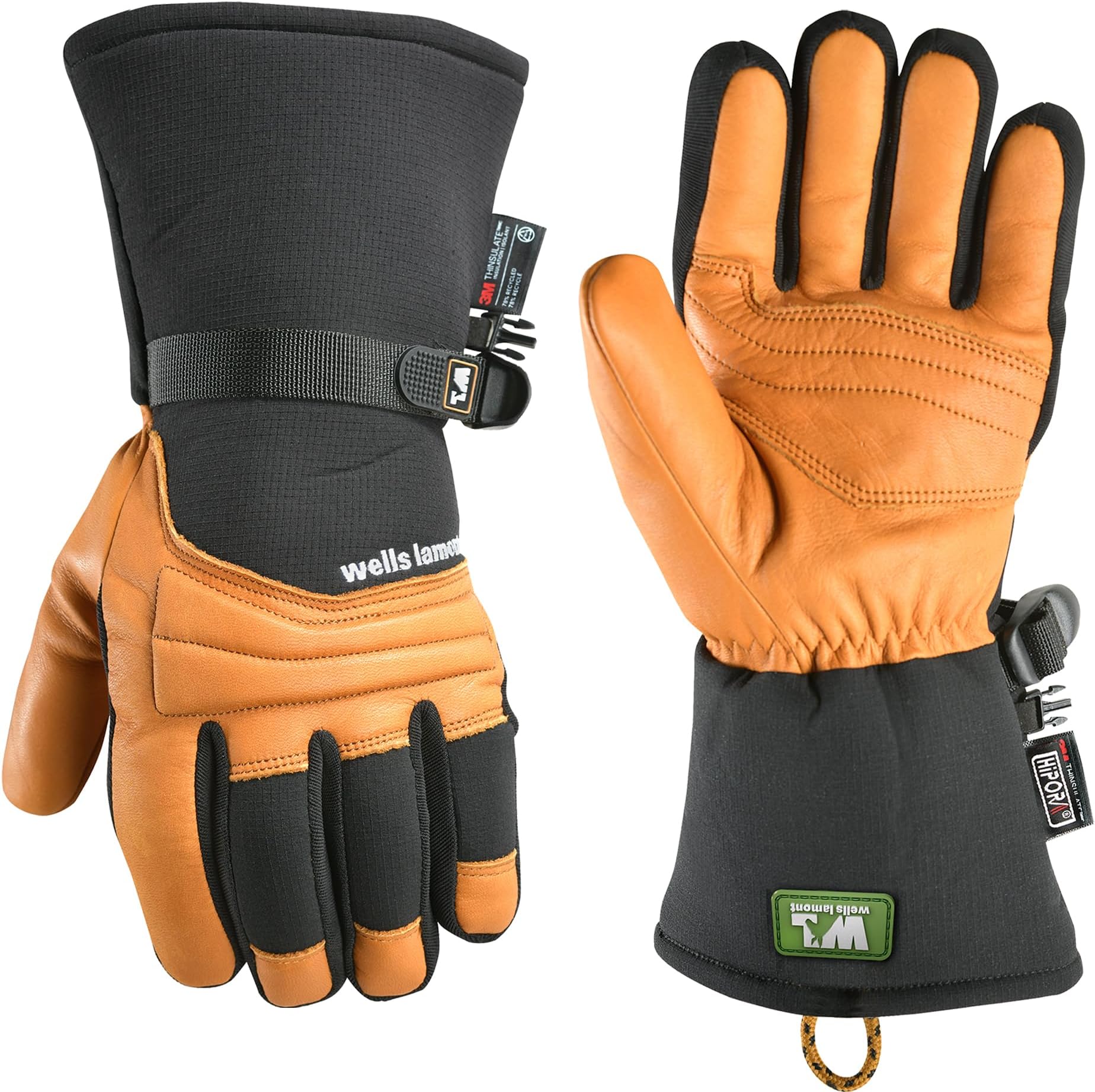 Wells Lamont FX3 Men's HydraHyde Leather Palm Winter Work Gloves, Large