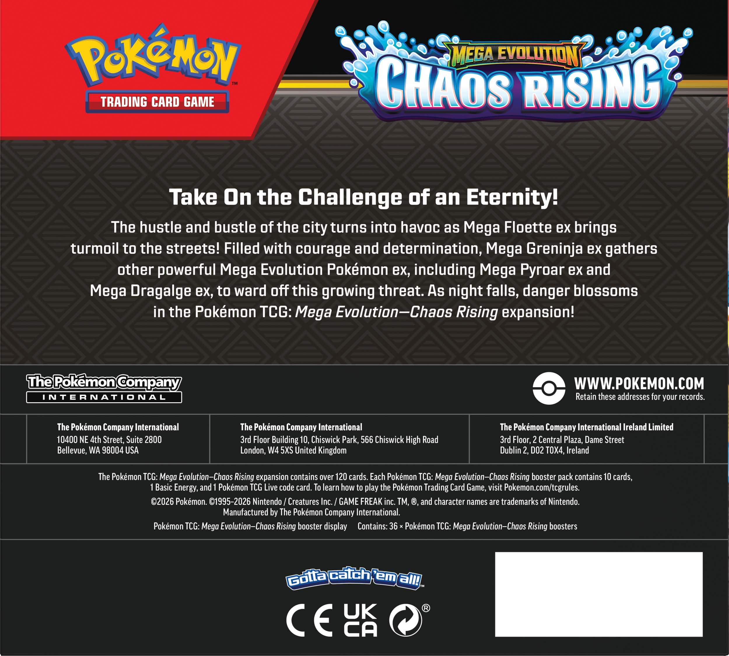 Pokémon TCG: Mega Evolution - Chaos Rising 1 x Pakiet Booster, Gra Karciana