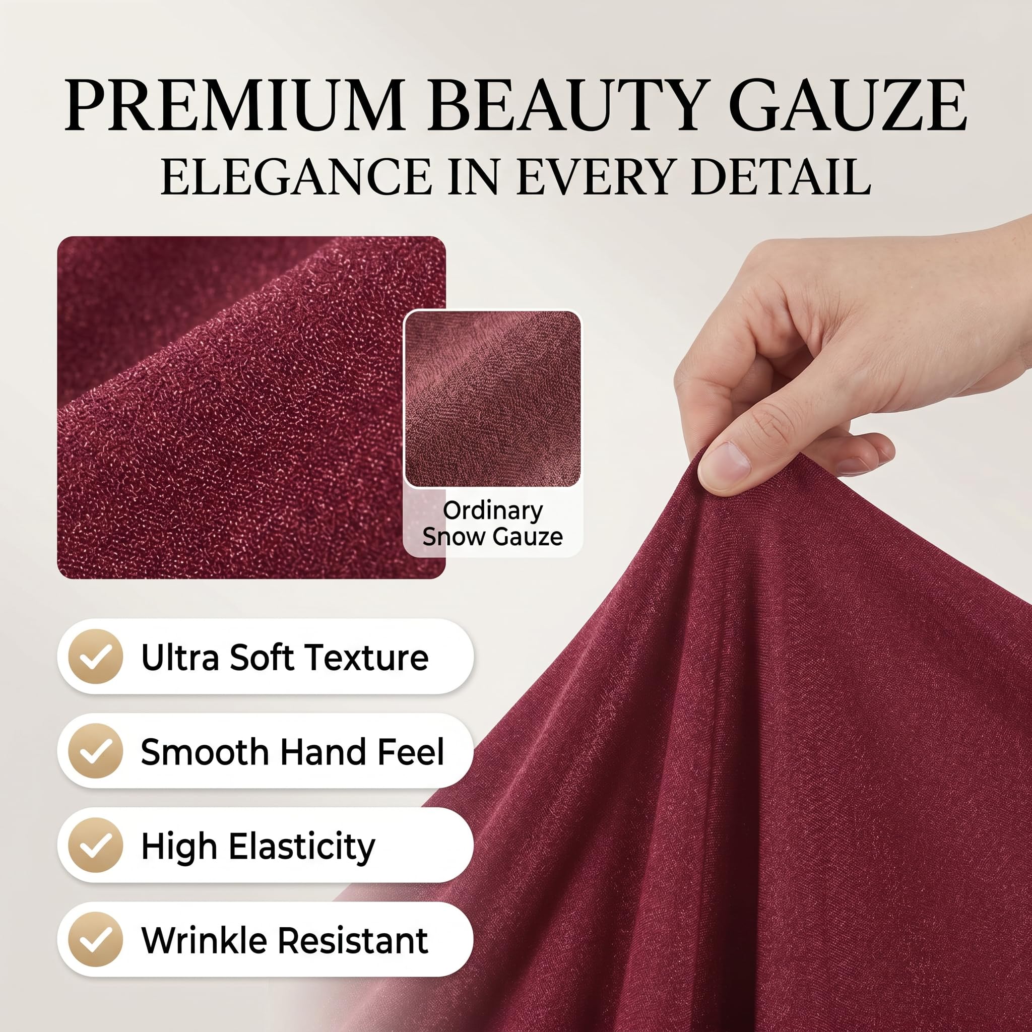 20 * 275cm Tüllstoff Stuhldekoration Tüll Stuhlschleifen Hochzeit Stuhl Hochzeitsstuhl Dekoration Tüll Stuhlschärpen Schleifen Chiffon Dekostoffe für Hochzeit Party Weihnachten Weiß 30 Stück