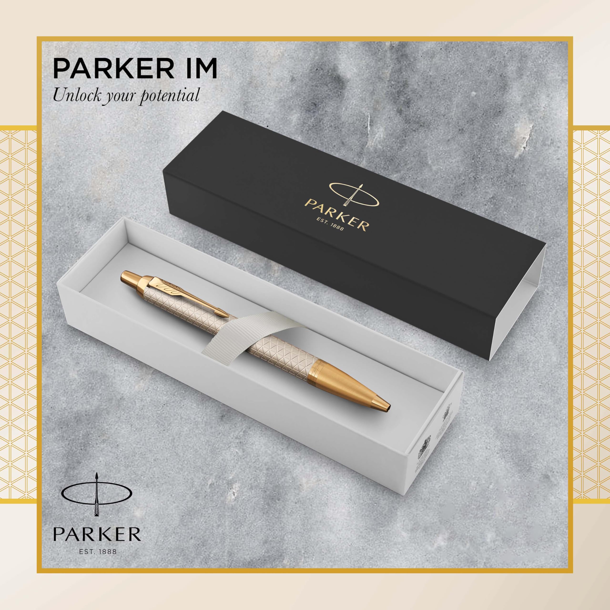 Amazon | Parker IMプレミアムボールペンペン – Warmシルバー&ゴールド