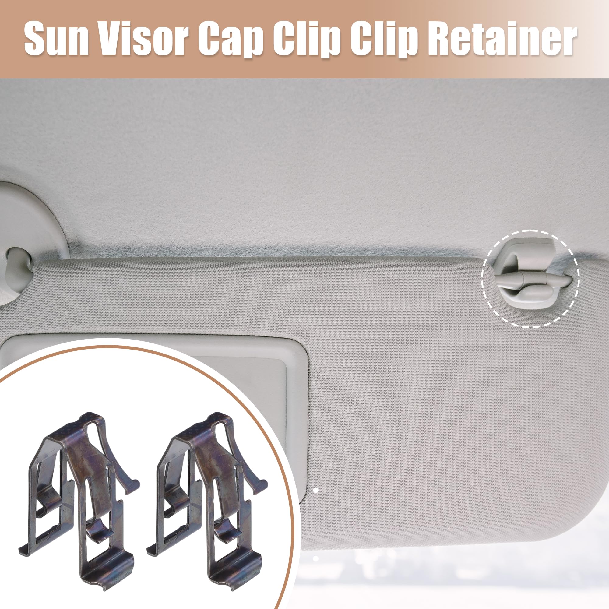 Amazon.com: X AUTOHAUX 2pcs Black Iron Sun Visor Cap Clip Clip