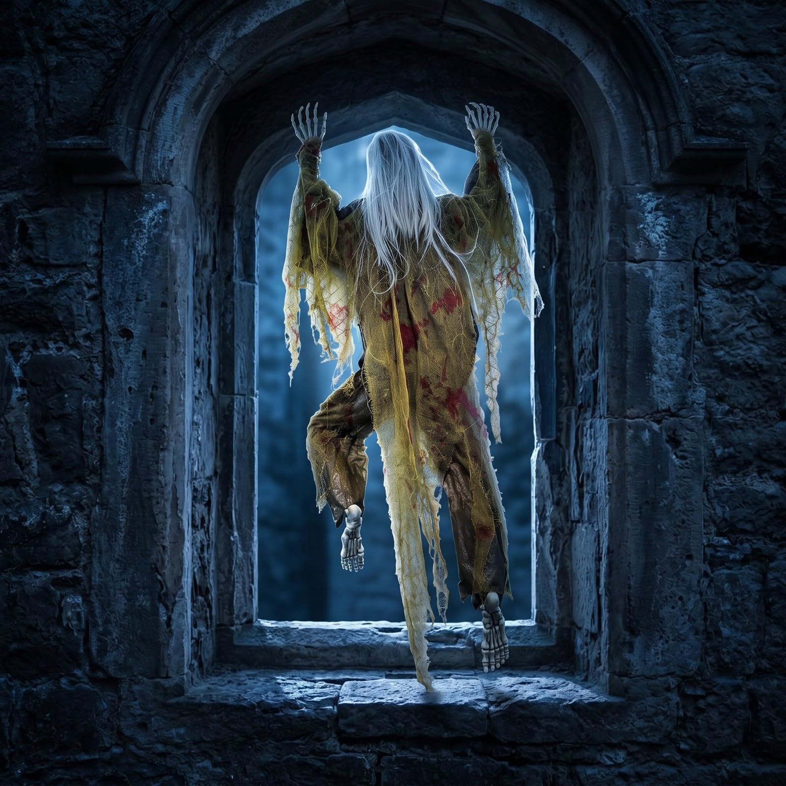 Fantasma con Capelli Lunghi Spaventoso