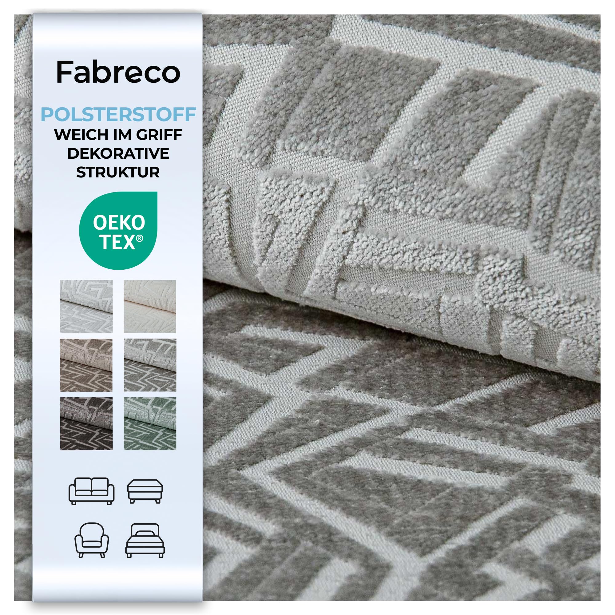 Fabreco Baumwollstoff Meterware 50x160cm - Eule blau | 220 g