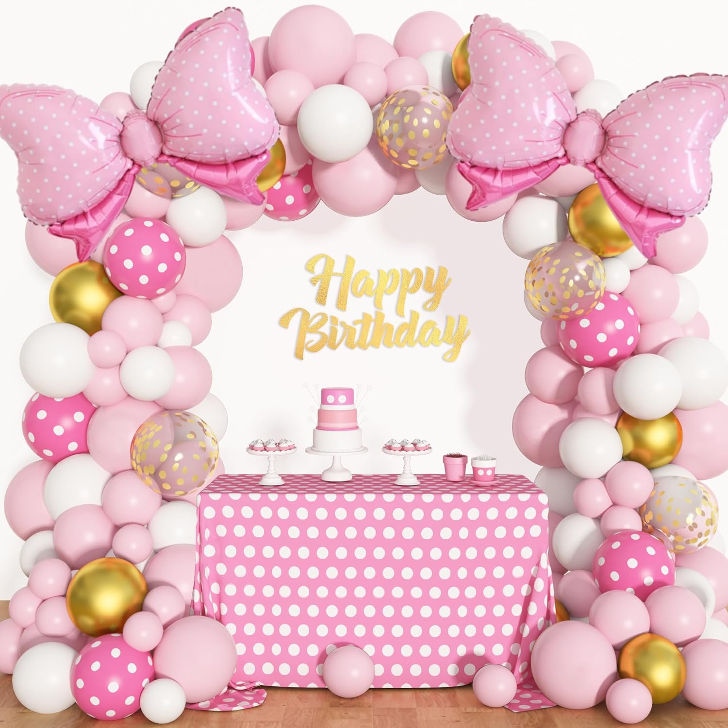 Amandir 124Pcs Pink Gold Balloon Garland Kit, Kuwait Ubuy