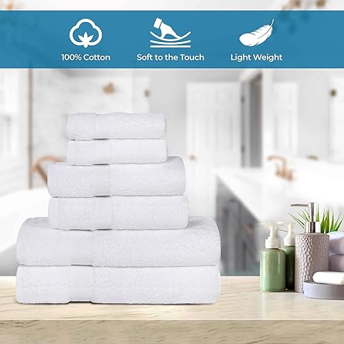 Miniatura 4 de Superior Franklin Collection - Juego de 8 toallas de mano de algodón, toallas pequeñas para secado rápido, artículos esenciales para el hogar,
