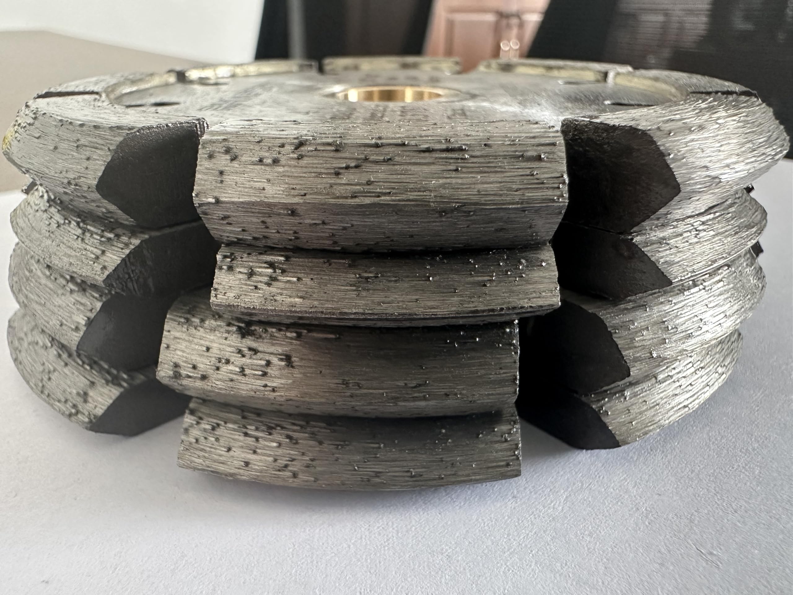 RHAPSODY Cuchillas de diamante de 4.5 pulgadas para enrutar y reparar grietas en hormigón y asfalto, 3/8 pulgadas de ancho con eje de 7/8 a 5/8 pulgadas