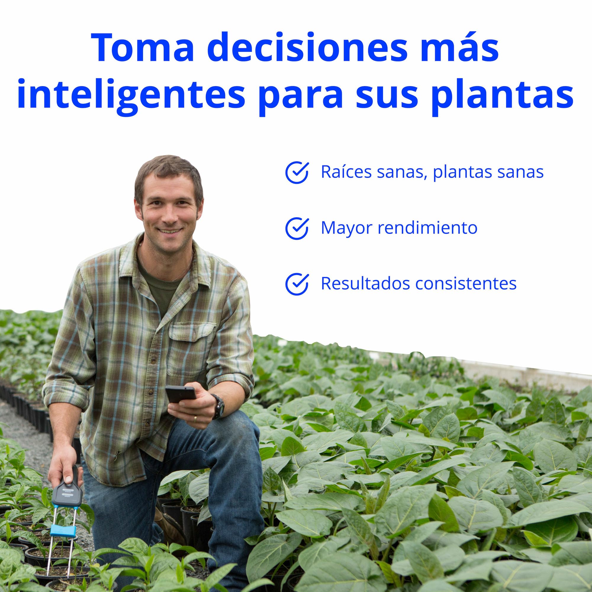 Bluelab METPULSE Pulse Meter - Pruebe la Humedad, la Temperatura y la EC (TDS, ppm) en Suelos de Plantas e hidroponía de Invernadero con Este medidor de Humedad de jardín Digital Bluetooth 3 en 1