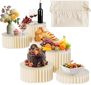 Yeasfe 6 Pcs Buffet Risers, Food Display Risers for Buffet Table