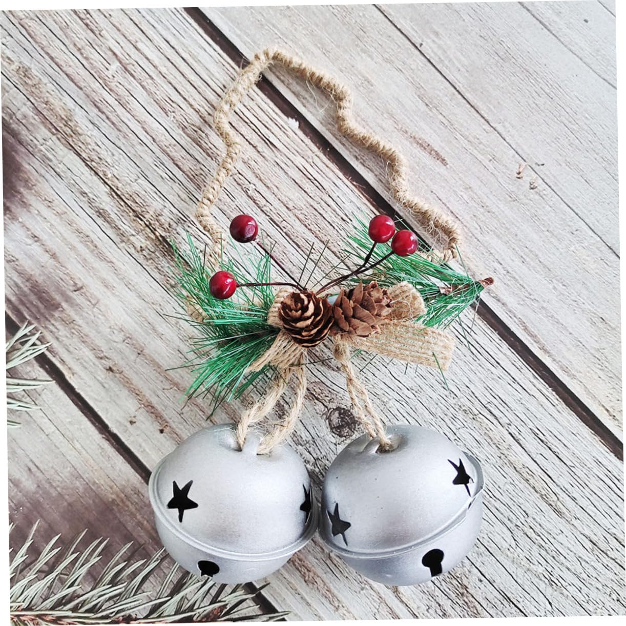 Cabilock 2 Juegos Campanas De Navidad Colgando Campanas De Vaca Navideñas Campana De Oro Guirnalda Adornos Colgantes Navidad Empavesado Festivo Decoraciones Metal 2 Piezas * 2