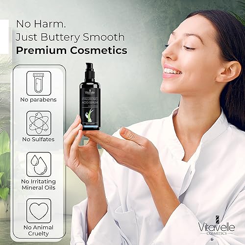 Miniatura 9 de Suero de ácido hialurónico con aloe vera - Suero facial de aloe hialurónico antienvejecimiento - Hidratante de ácido hialurónico postbiótico y suero