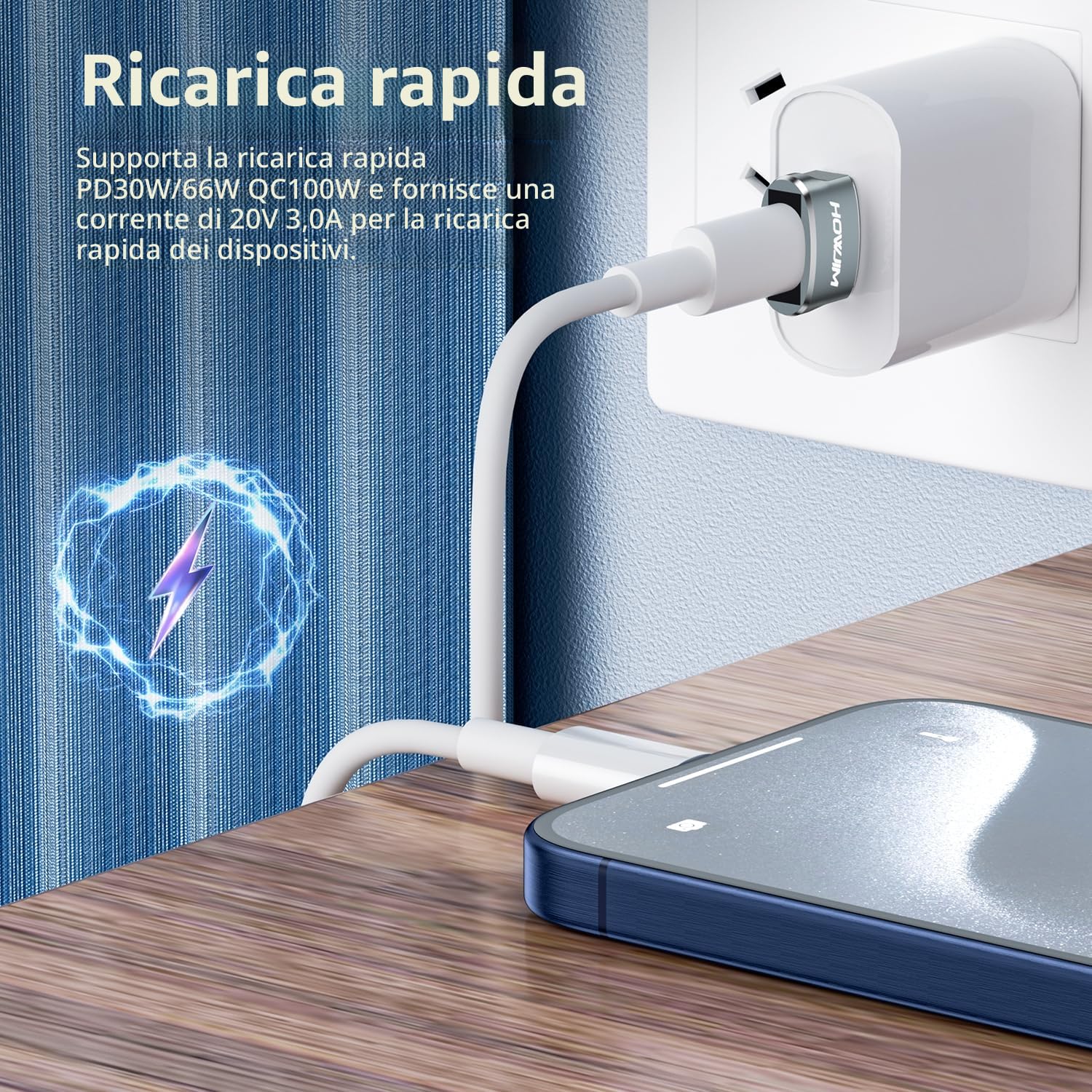 Adattatore da USB a USB C 2 pezzi PD 27W 66W Ricarica Rapida Trasmissione Dati 480Mbps Type C Femmina a USB 2.0 Maschio Grigio