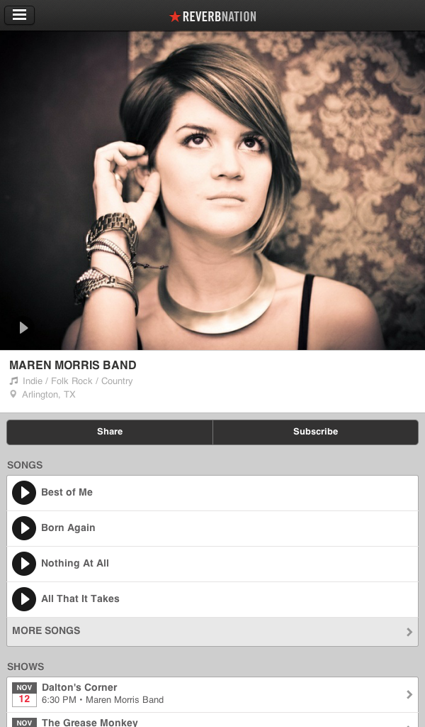 ReverbNation App on Amazon Appstore