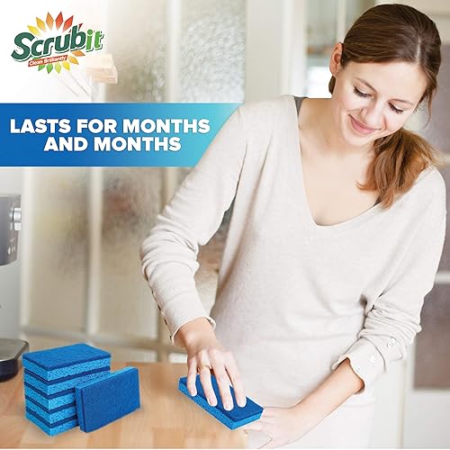 Miniatura 3 de Scrubit Esponjas de limpieza antiarañazos - Esponja para platos ideal para lavar cocina, platos, baño y más - Esponja para lavar platos junto con un