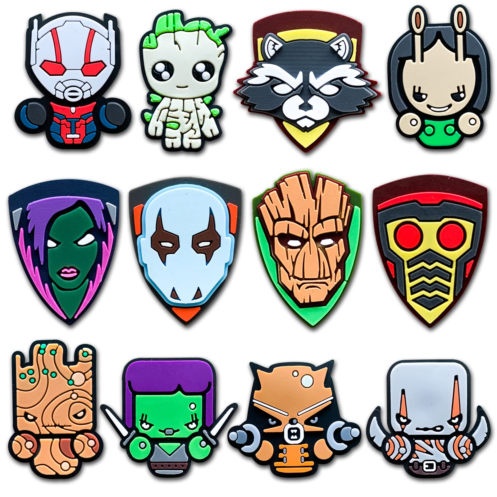 Lovelitlesix12Pcs Shoe Decoration Charms for Sandals Decoration Superhero Charms