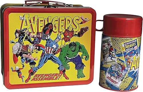 Avengers Assemble Tin Titans Previews Exclusive Lunch Box with Beverage