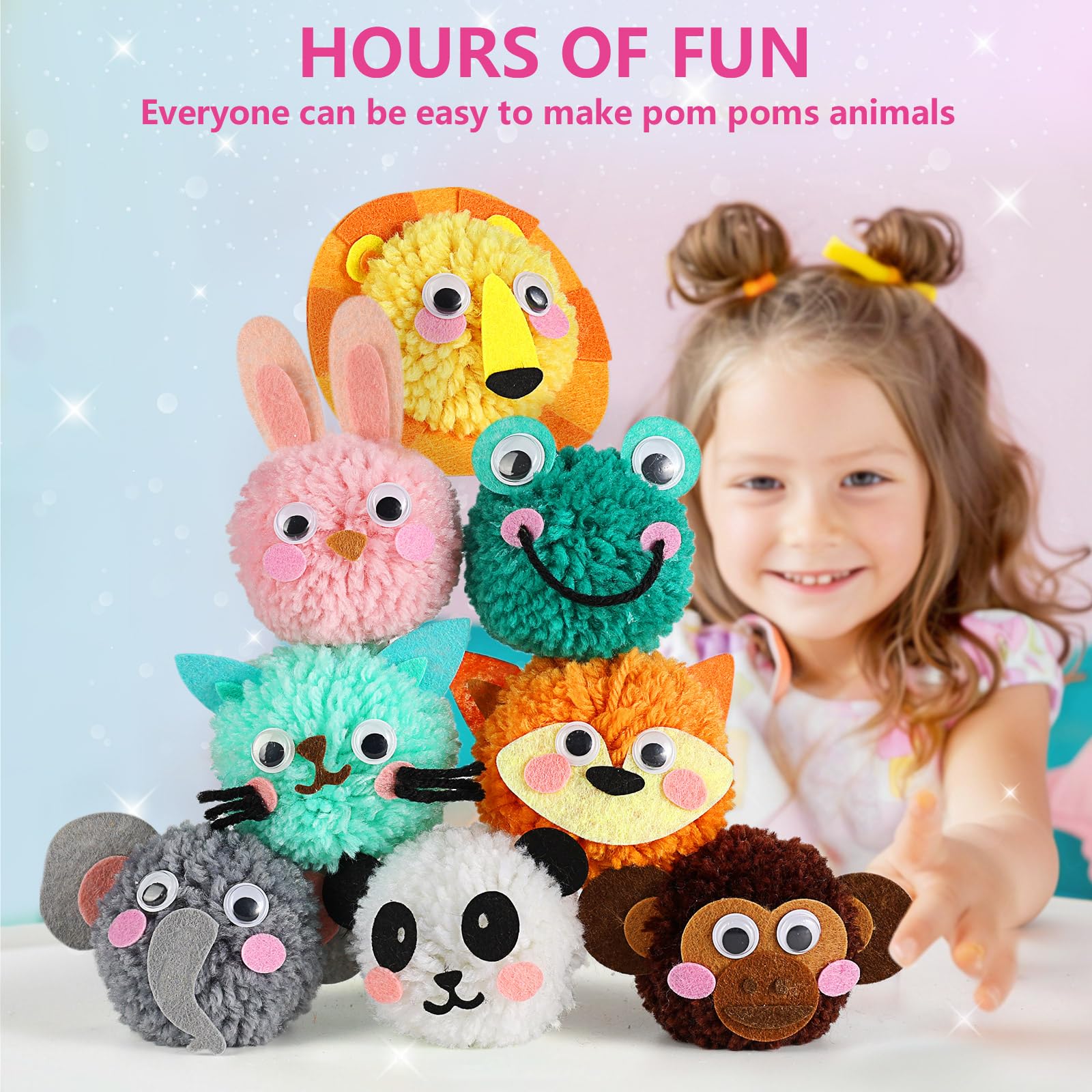 DIY Pom-pom Pets DIY Puppy Craft Kit For Kids - Make Your Own Pom Pom ...