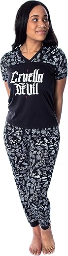 Disney Villains Women's Cruella De Vil 2-Piece Pajama Set