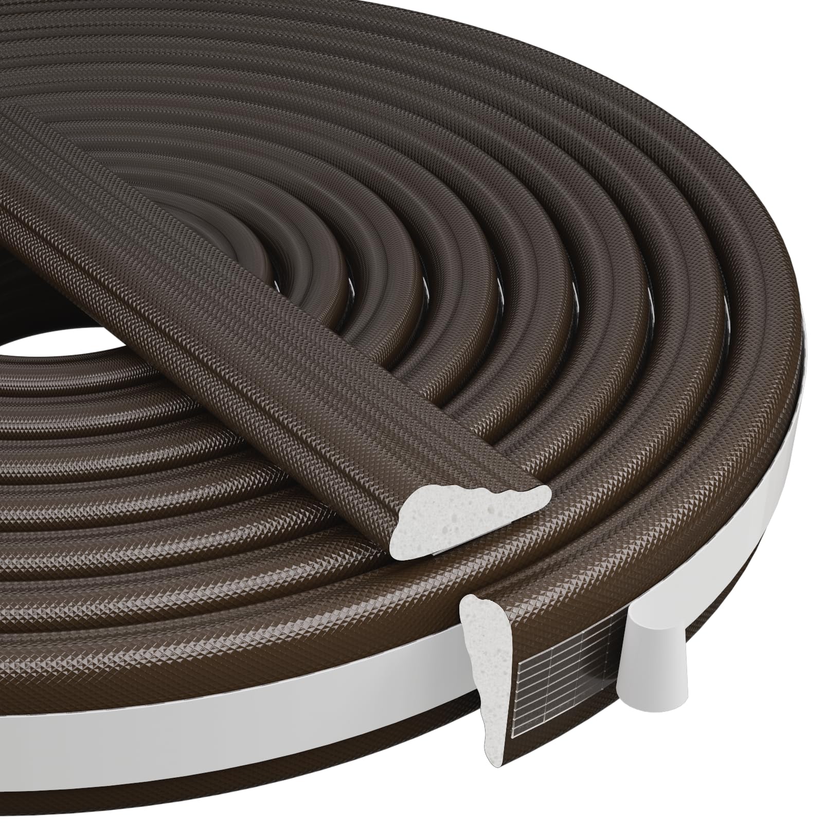 Kneelisa 3Pcs×196” Wedge-Shape Foam Window Weather Stripping Door Seal