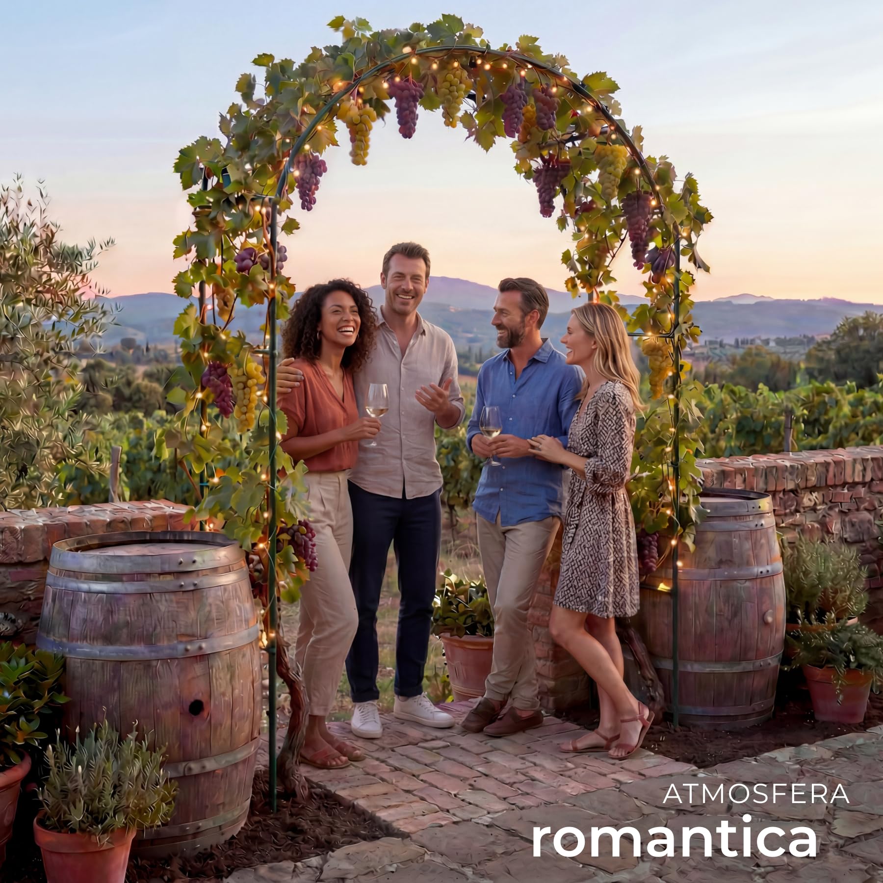 tectake® Set 4 Archi per Rose Rampicanti, Resistente, Acciaio, 240×140 cm