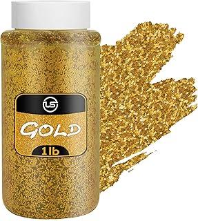 Glitter – 1 LB Gold Glitter – Glitter for Resin, Glitter for Crafts, Fine Glitter for Scrapbooking – Ultimate Bulk Craft Glitter for Tumblers