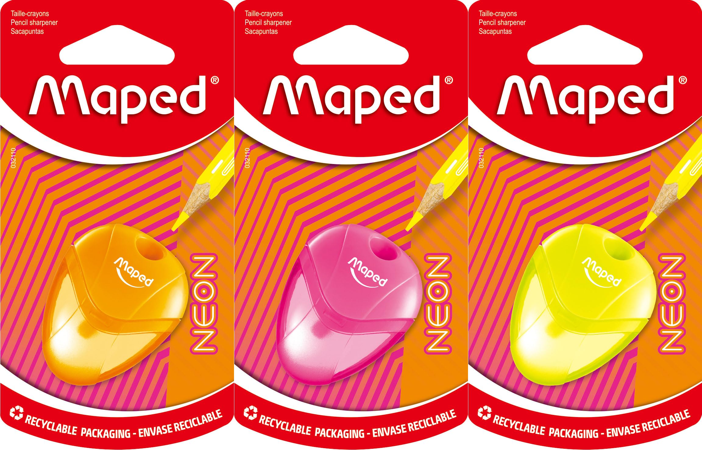 Image secondaire de Taille-crayon ergonomique I-Gloo Fluo avec boîte de récupération - Maped