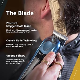 Wahl Professional Super Taper X Cordless Clipper, Stagger-Tooth Blade, Powerful Rotary Motor Grooming Tool, 100-Minute Runtime