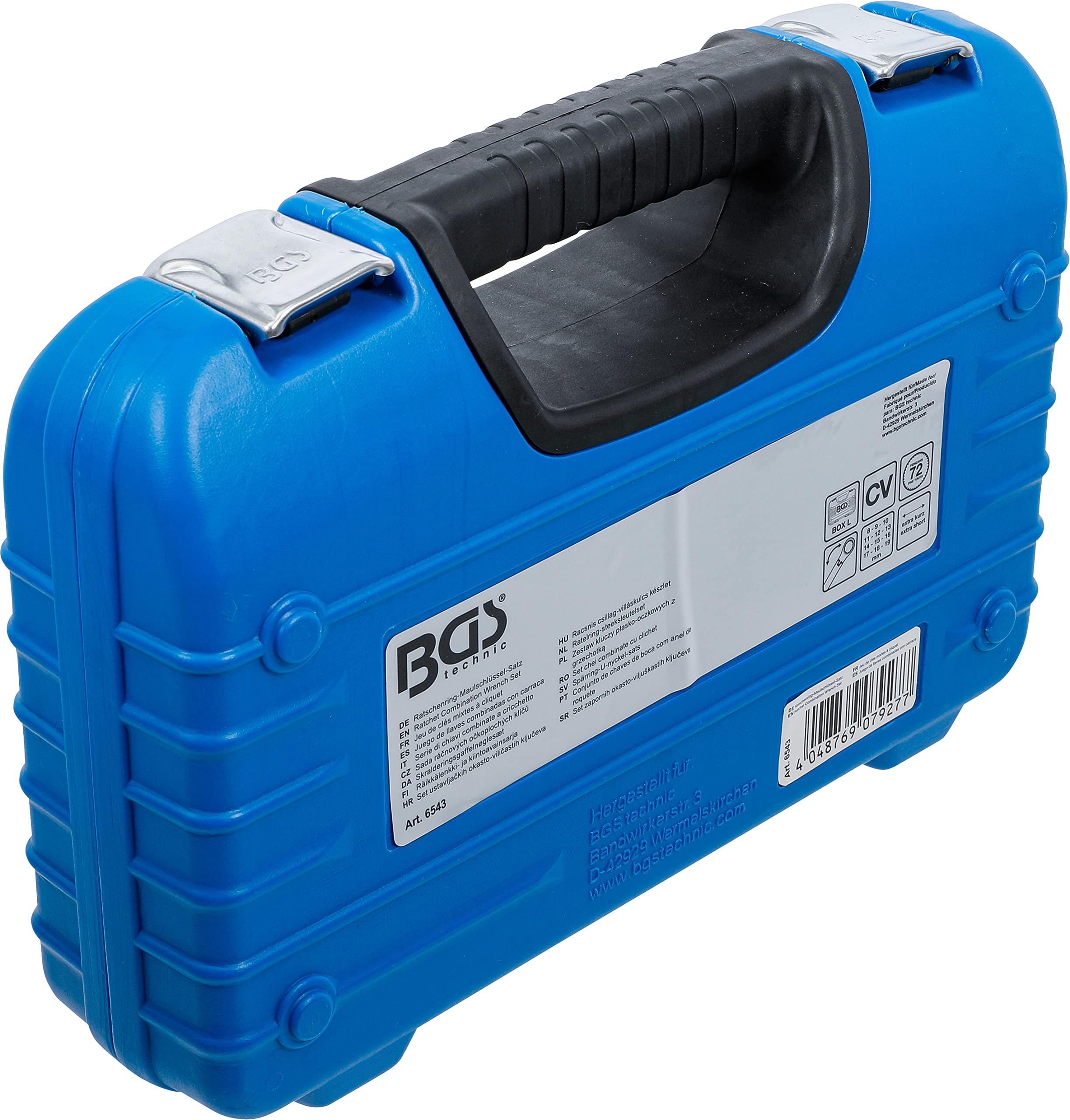 BGS 6543 | Serie di chiavi combinate a cricchetto | corta | regolabile | 8-19 mm | 12 pz.
