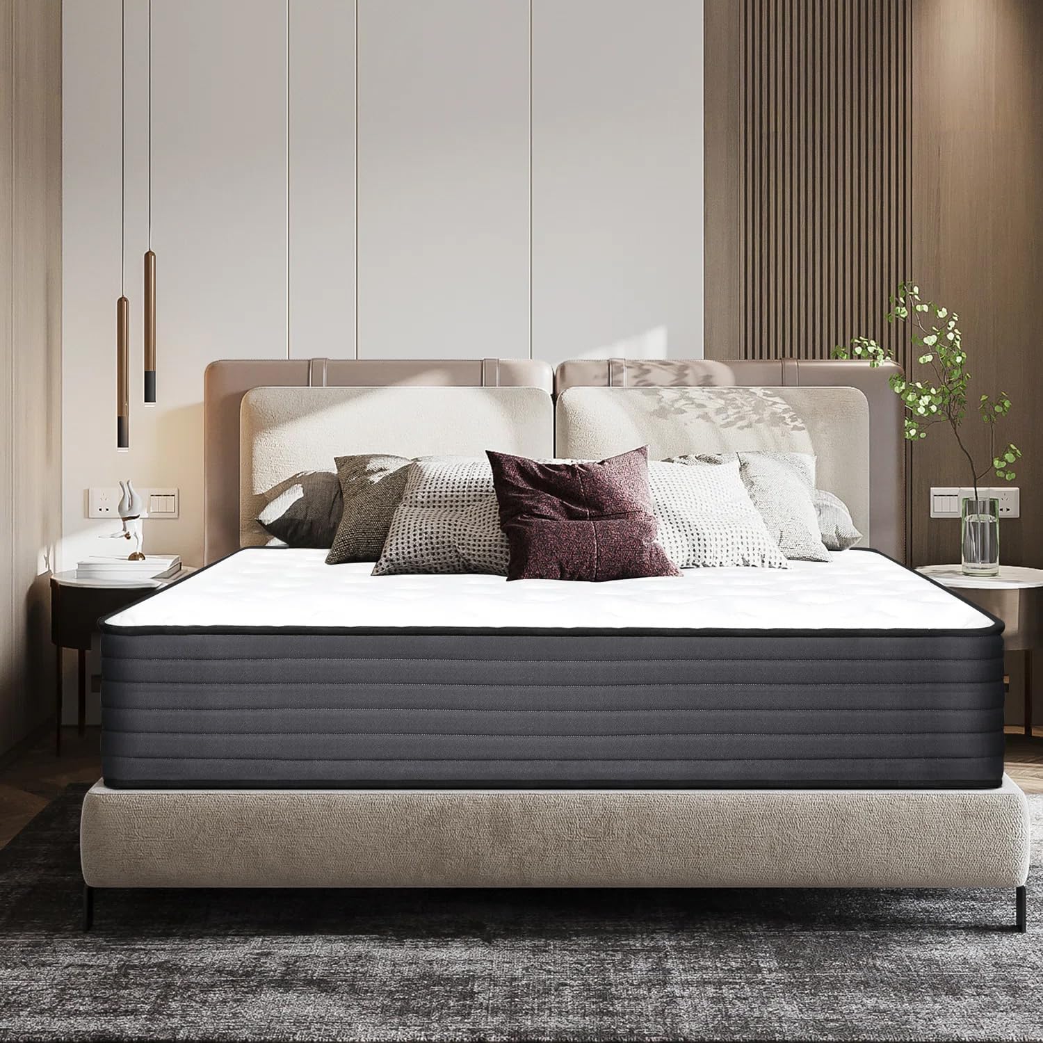 Matelas mémoire de forme haute résilience 160 x 200 cm Nash