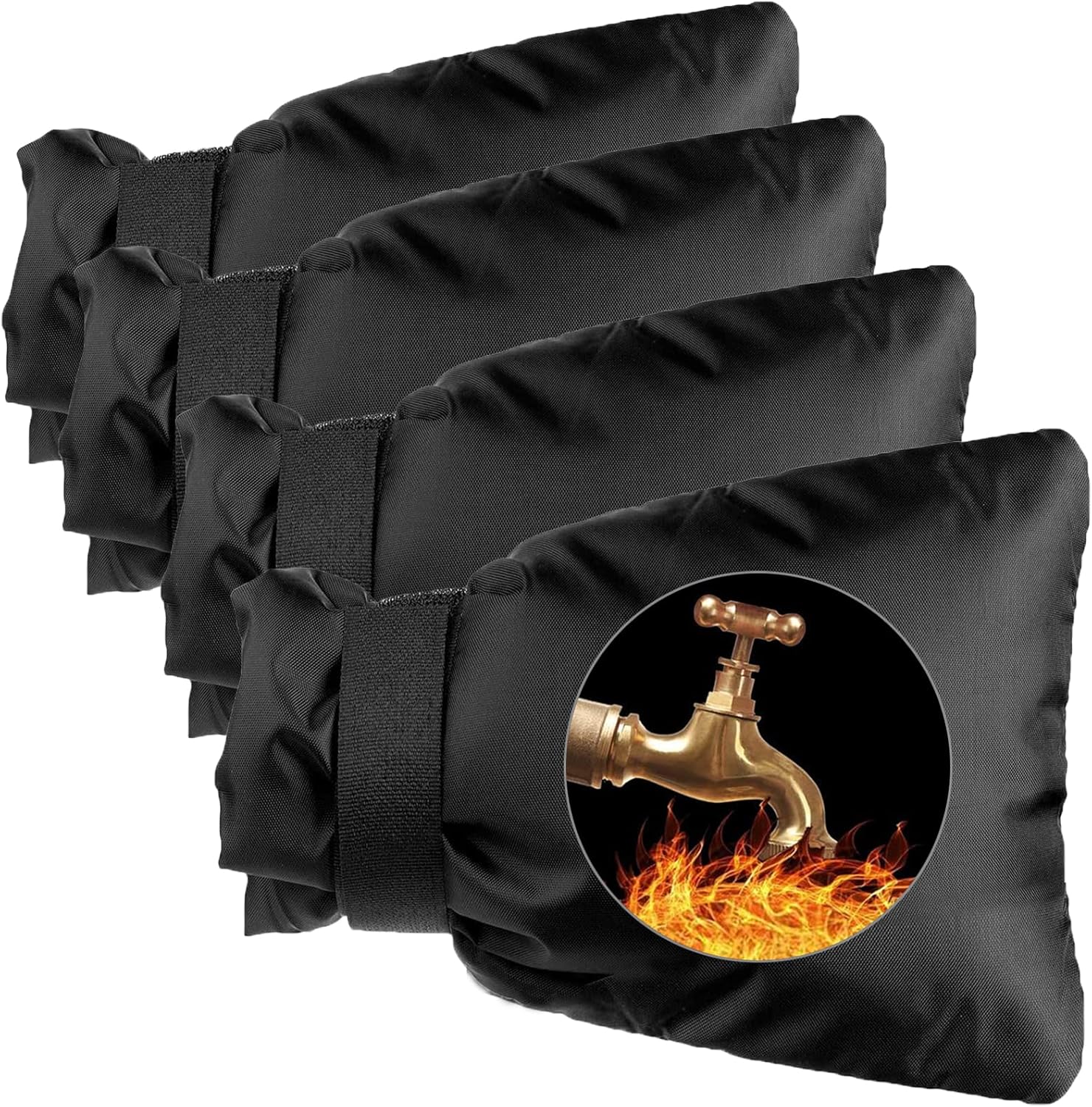 CGACOL Outdoor Faucets Cover Winter Freeze Protection Outdoor Faucets Spigot Cover Socks Large Size 4 Pack Waterproof Insulated Faucet Protector for Cold Weather Reusable Windproof 9x7.1inch XL : Patio, Lawn & Garden