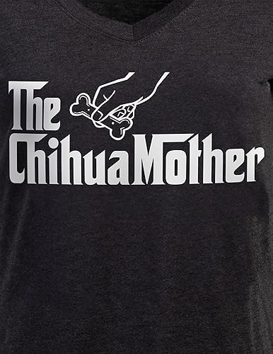 Miniatura 3 de The Dogmother Divertida camiseta con cuello en V para mujer, con cuello en V