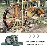 Vista 4 de 4 piezas UCP205-16 Cojinete de bloque de almohada de 1 pulgada con eje de hierro fundido p205 con cojinete de 1" de orificio con bloque de cojinete