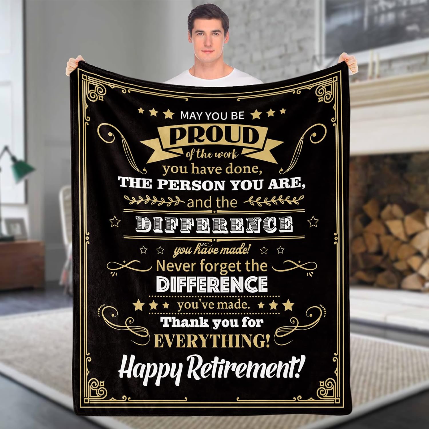 Retirement Gifts for Men Blanket Soft Flannel Happy