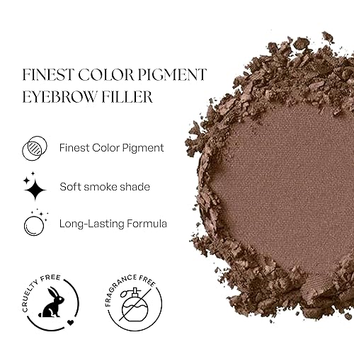 Vista 3 de SORMÉ Polvo de cejas de larga duración a prueba de manchas para mujeres, cejas siempre perfectas con cepillo y 3 plantillas de cejas moldeadoras